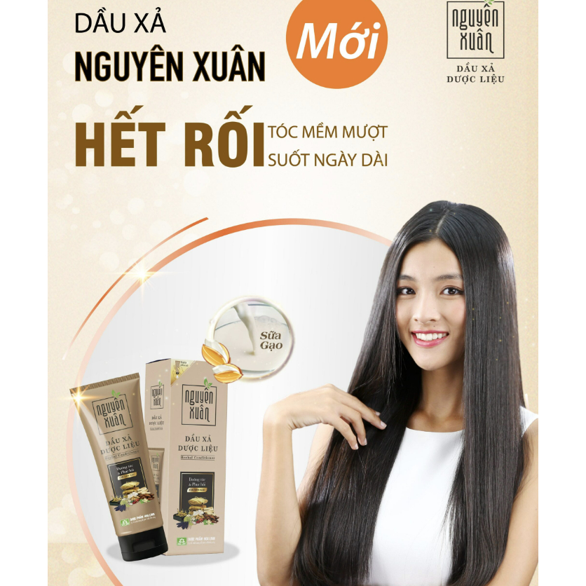 Dầu xả dược liệu nguyên xuân- Bí quyết cho tóc mềm mại, xuông mượt, Dầu xả nguyên xuân chai 150ml KM 30ml