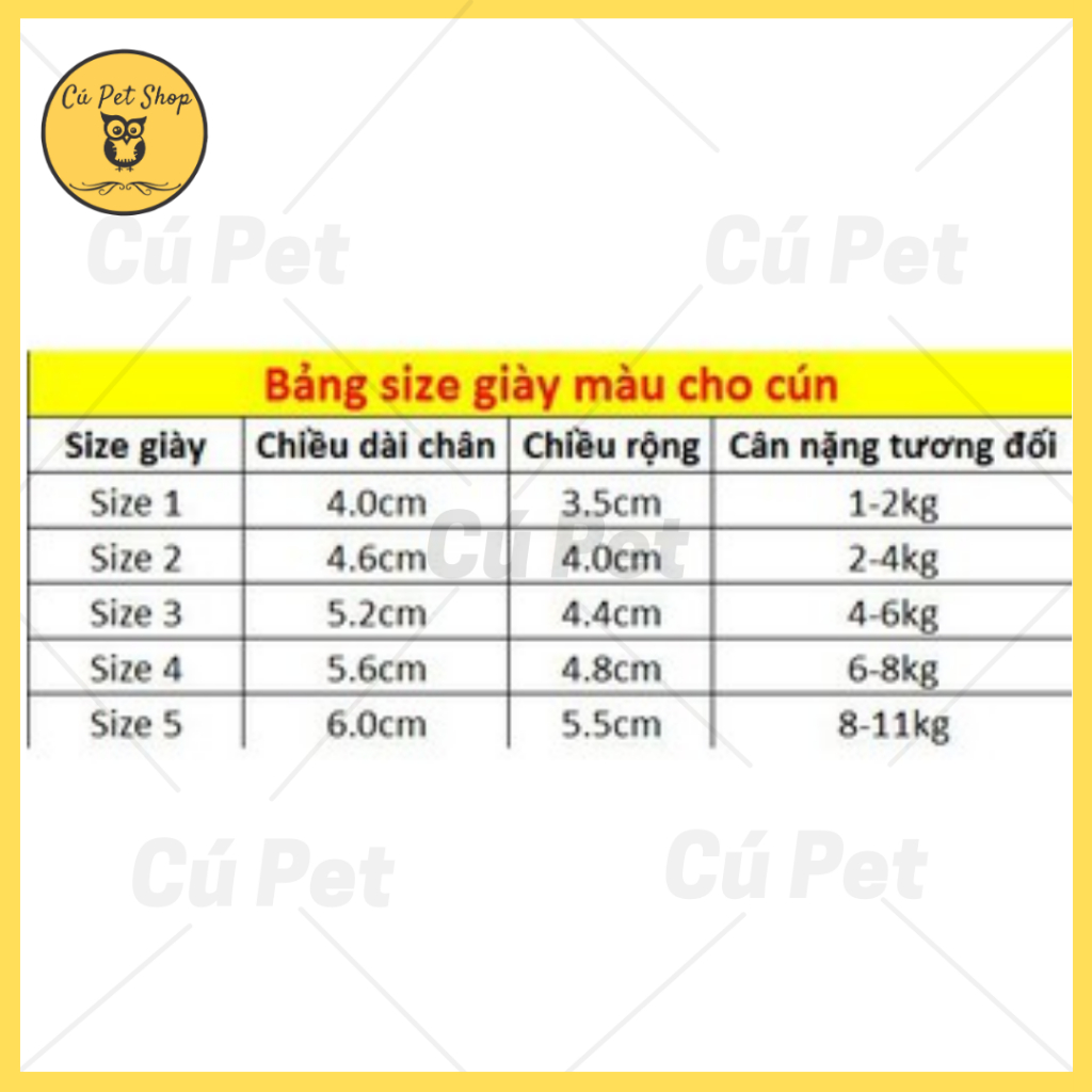 Giày thể thao 4 màu cho thú cưng