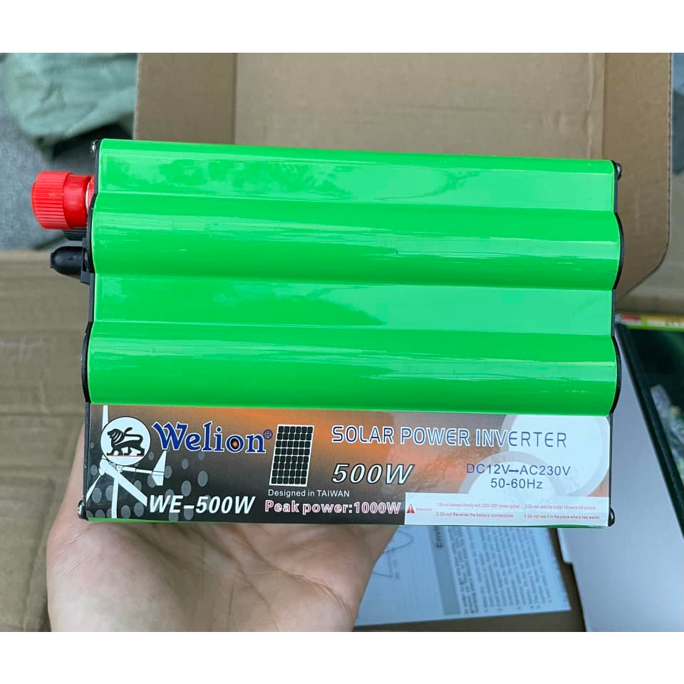Biến tần 12V ra 220V công suất liên tục 500W.