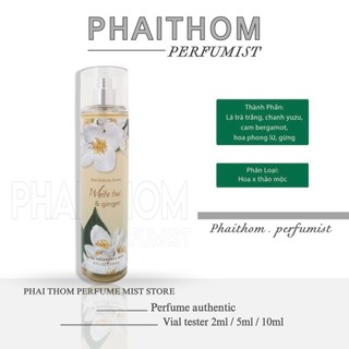 Xịt thơm toàn thân body mist bath & body works - white tea & ginger