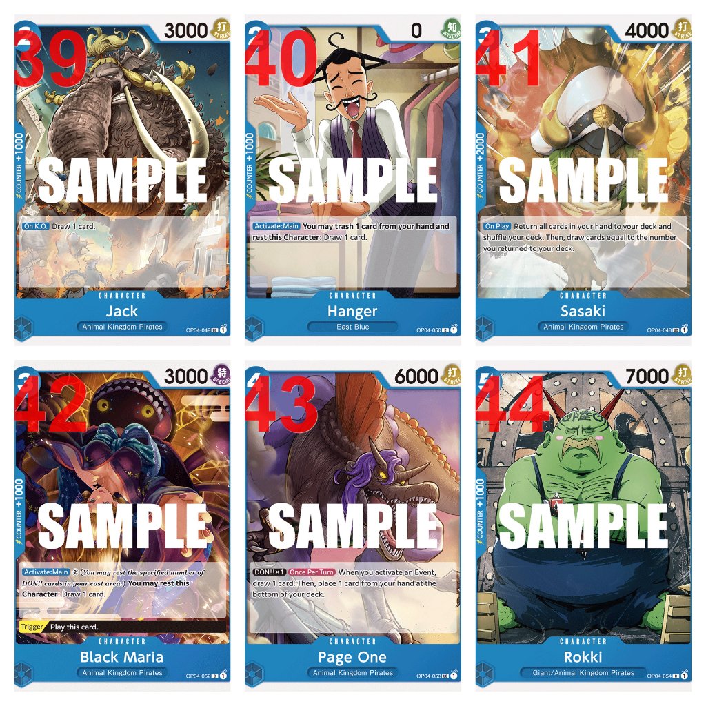 🌟CHÍNH HÃNG🌟 Bài Lẻ One Piece TCG Tiếng Anh Team Tím Xanh Dương OP-04 OP04 Kingdoms of Intrigue