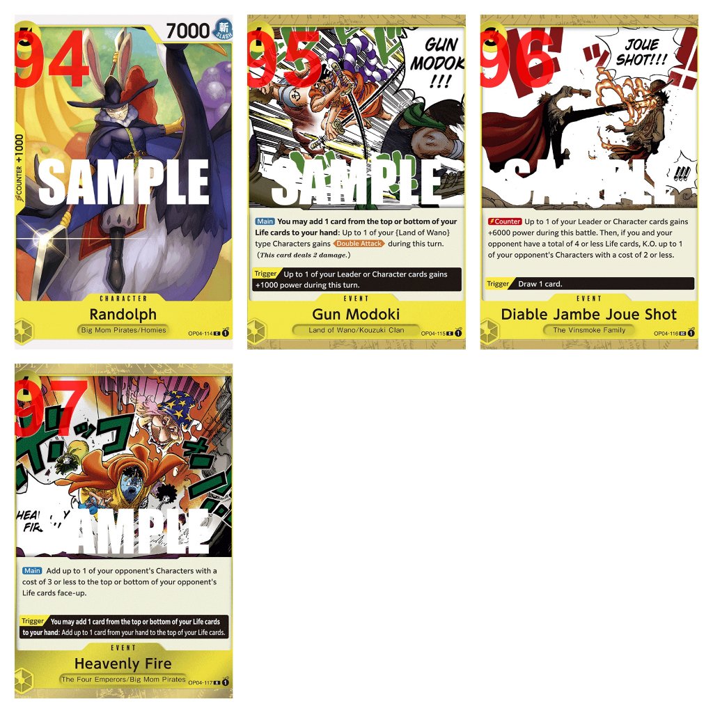 🌟CHÍNH HÃNG🌟 Bài Lẻ One Piece TCG Tiếng Anh Team Đen Vàng OP-04 OP04 Kingdoms of Intrigue