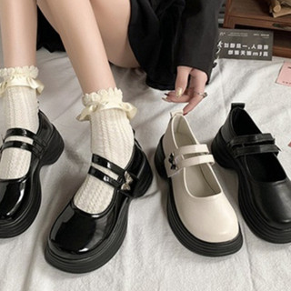 Giày đốc mary jean nữ mùa thu khóa cánh bướm 2023
