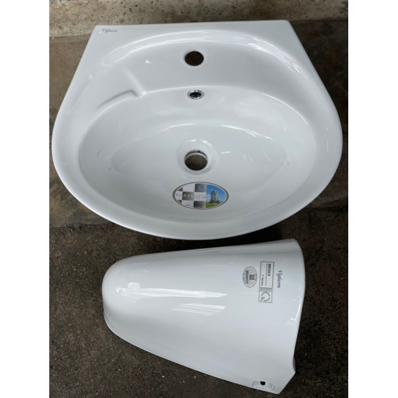 Chậu Rửa Lavabo Viglacera VTL2/BS503 (BS401) Chân Treo( đã gồm lavabo và chân treo chưa bao gồm vòi và xả)