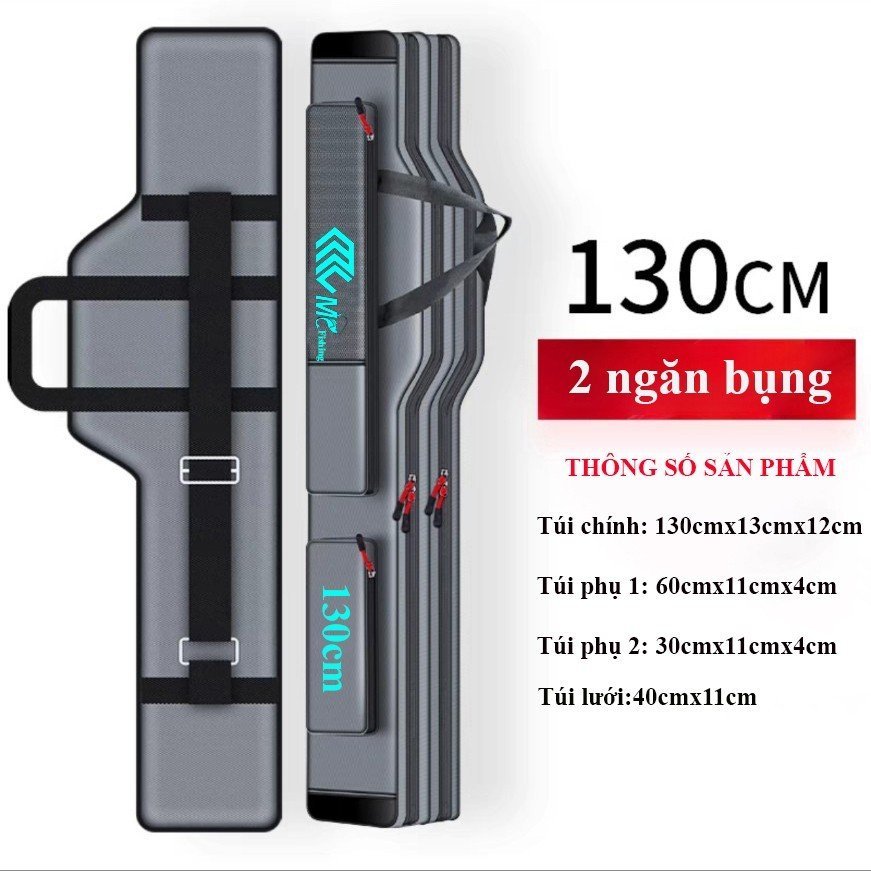 Túi đựng cần câu cá đài, máy lure 2,3 ngăn MC Fishing chống thấm nước cao cấp siêu bền giá rẻ
