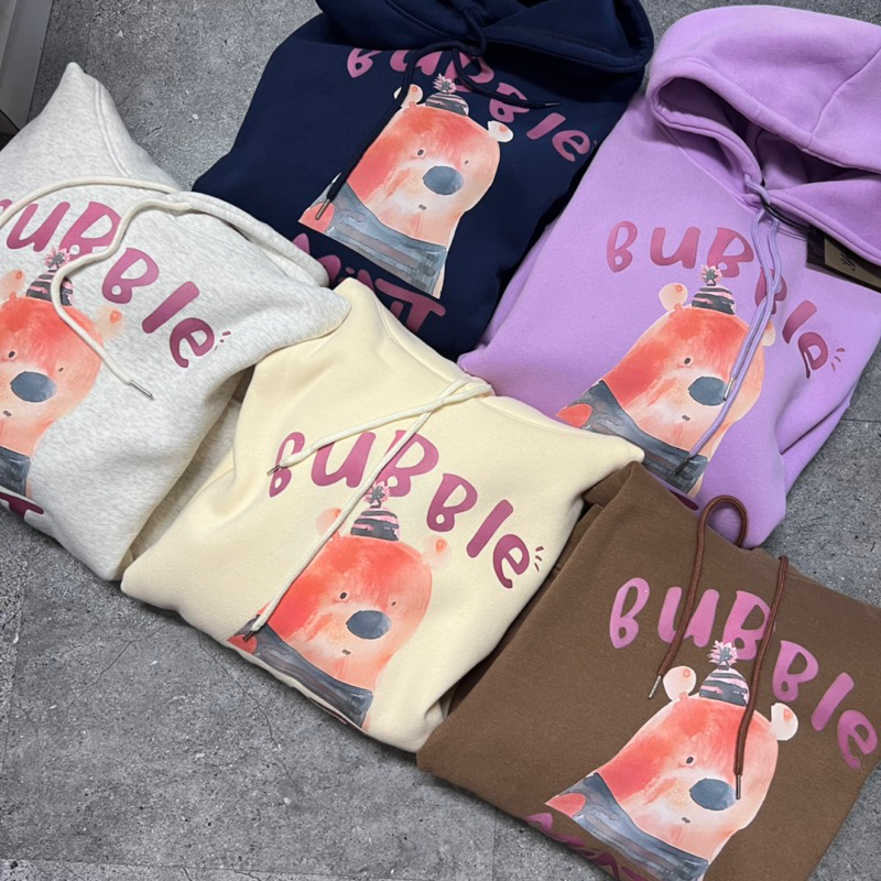 🌲🪵 Áo nỉ Hoodie qc, nỉ cotton mịn không xù ( ảnh shop tự chụp) BUBBLE
