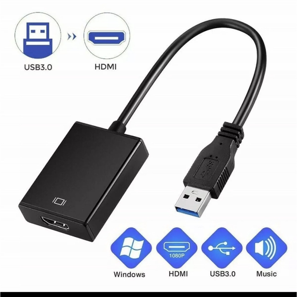 Bộ Cáp Chuyển Cổng USB 3.0 Sang Cổng VGA / HDMI - OTG Hub USB 3.0 To VGA / HDMI