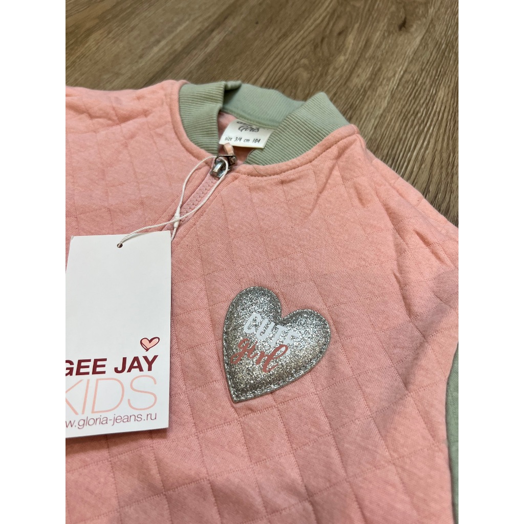 Áo khoác Jacket Bomber trái tim hãng GJ cho bé gái 3-8t