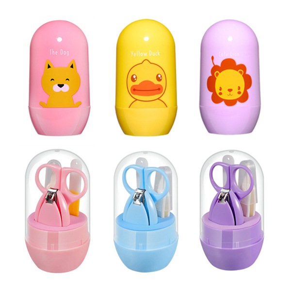 Bộ dụng cụ bấm móng tay hộp nhựa 4 chi tiết, cắt móng tay tiện dụng BQSHOP