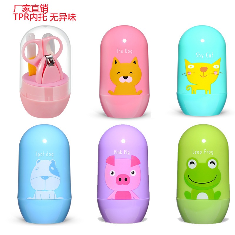 Bộ dụng cụ bấm móng tay hộp nhựa 4 chi tiết, cắt móng tay tiện dụng BQSHOP