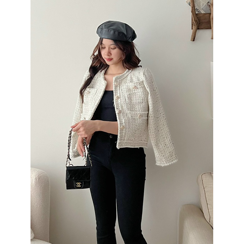 Áo dạ tweed thiết kế giá cực tốt! lên phom siu xinh