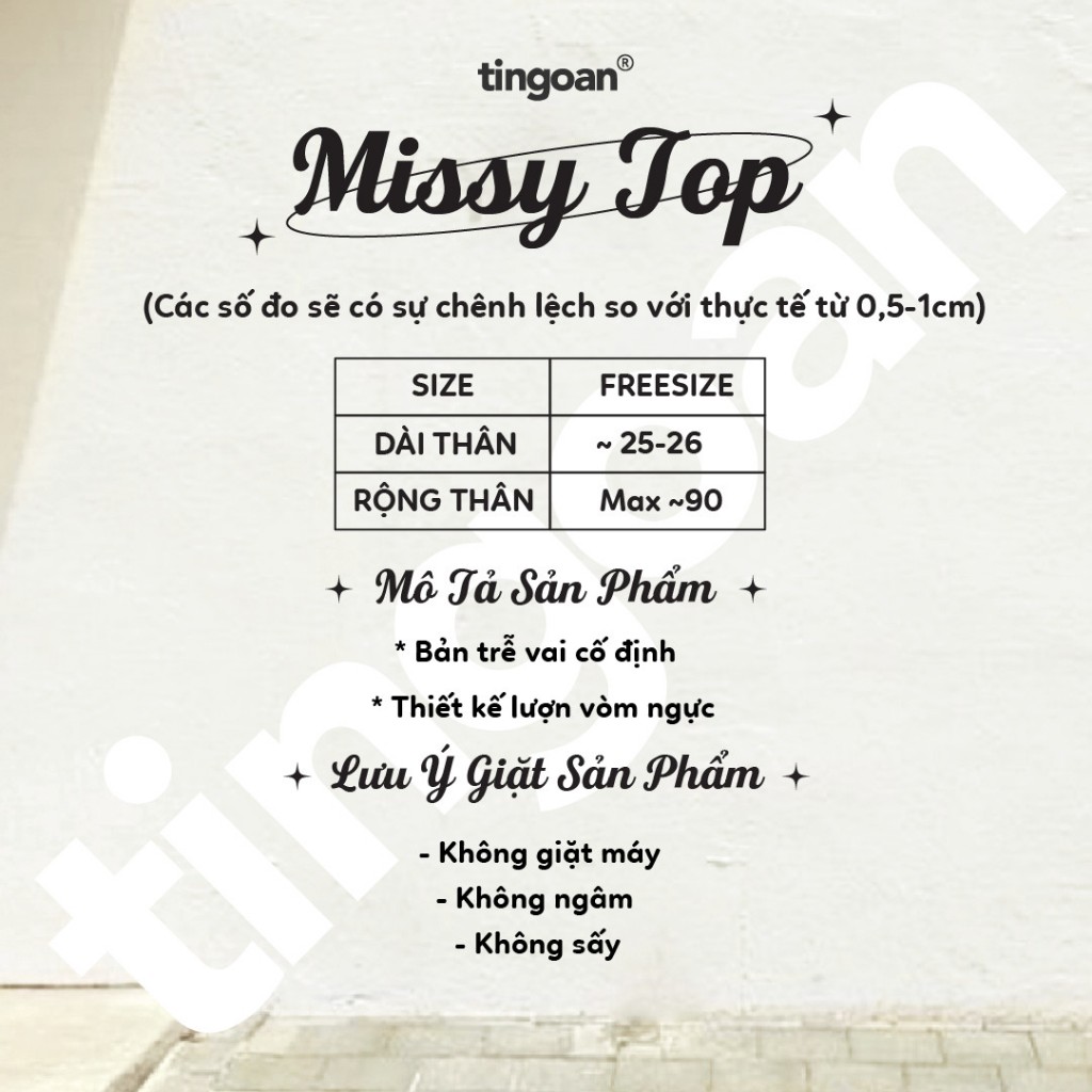 TINGOAN® - Áo trễ vai len xù croptop trắng lượn viền vòm ngực MISSY TOP/WH