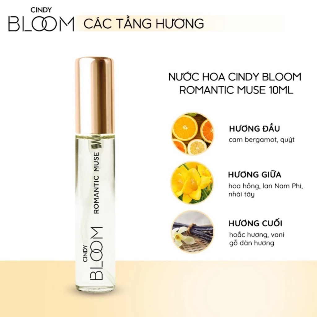 NƯỚC HOA CINDY BLOOM 10ML HƯƠNG THƠM NGỌT NGÀO, QUYẾN RŨ.