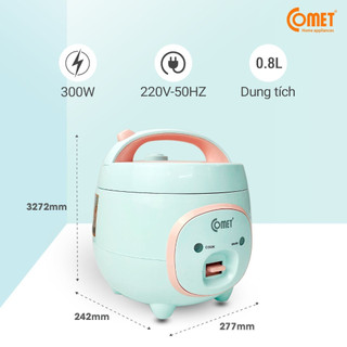 Nồi cơm điện nắp rời 1,2L COMET - CM8009 ( hoả tốc TPHCM )