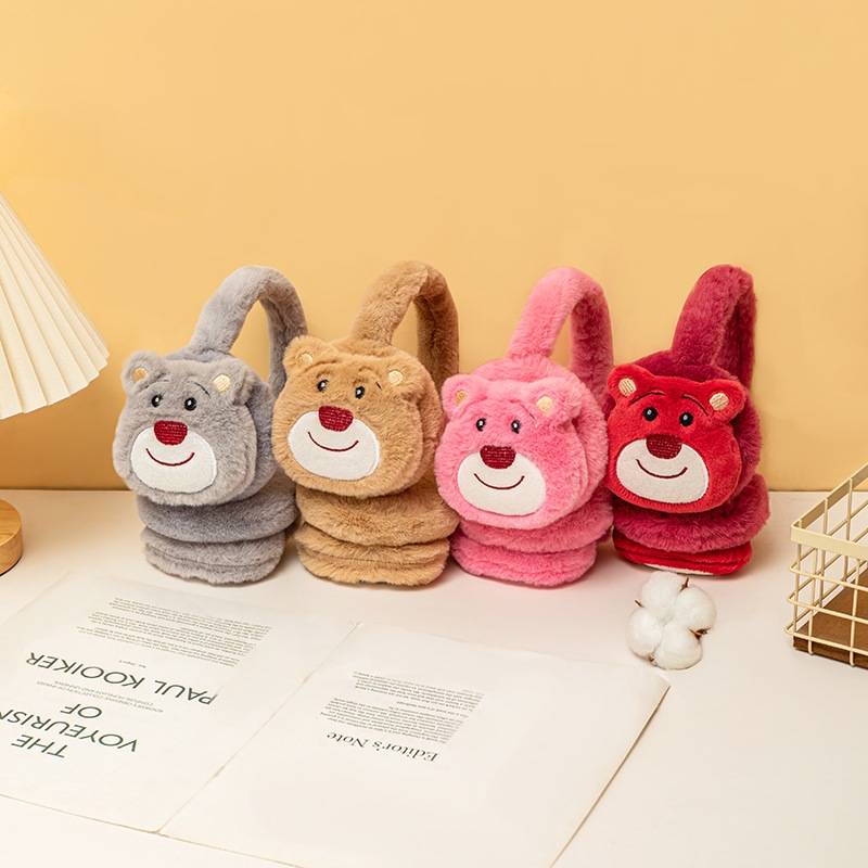 Bịt tai giữ ấm gấu dâu LOTSO cho bé cho trẻ em.