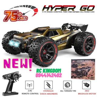Mjx hyper go 14210 v2 bản nâng cấp sườn nhôm 1/14, 2 body, 2 bộ bánh, pin 3s tốc độ 75 km/h