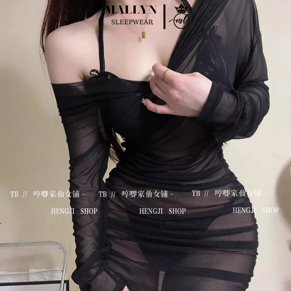 Váy ngủ đầm ngủ ren 3 chi tiết MALLYN siêu sexy ML8660
