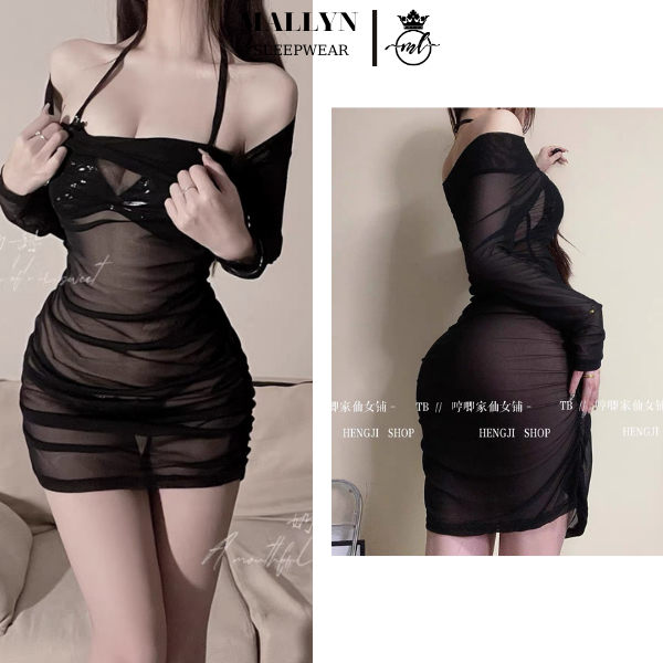 Váy ngủ đầm ngủ ren 3 chi tiết MALLYN siêu sexy ML8660