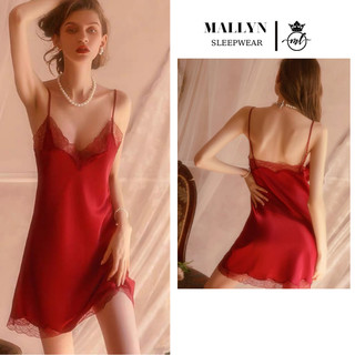 Váy ngủ đầm ngủ lụa MALLYN quyến rũ ML8743