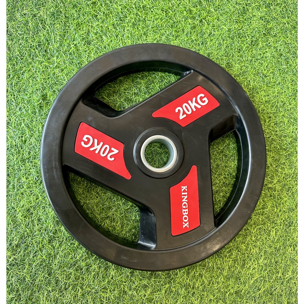 Tạ đĩa, tạ bánh gang bọc cao su Kinhbox - 20kg/ bánh - phi 50mm