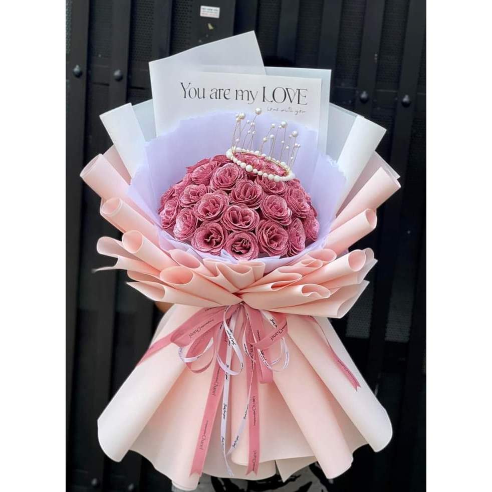 Bó hoa ốc quế _ Hoa sáp_ Qùa tặng 20/10