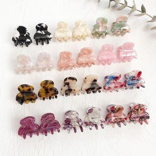 Set 10 Kẹp Tóc Mini Màu Đen Bóng - Nâu Bóng Siêu Cute Cho Tóc Xinh
