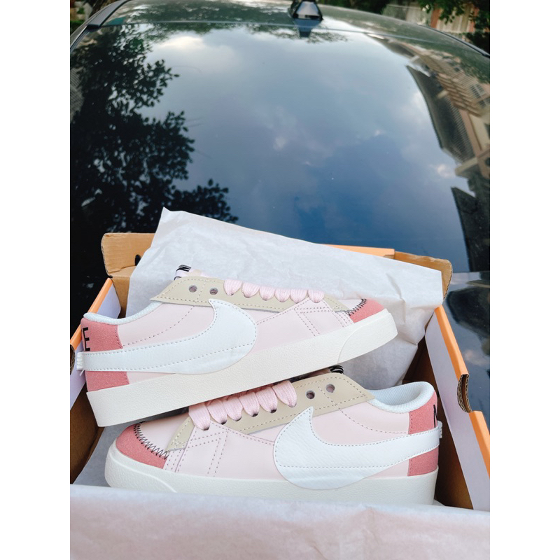 Giày Sneaker Blazer Blz Jumbo|Blazer Jumbo Hồng Giày blaze jumbo trắng hồng nữ mẫu mới