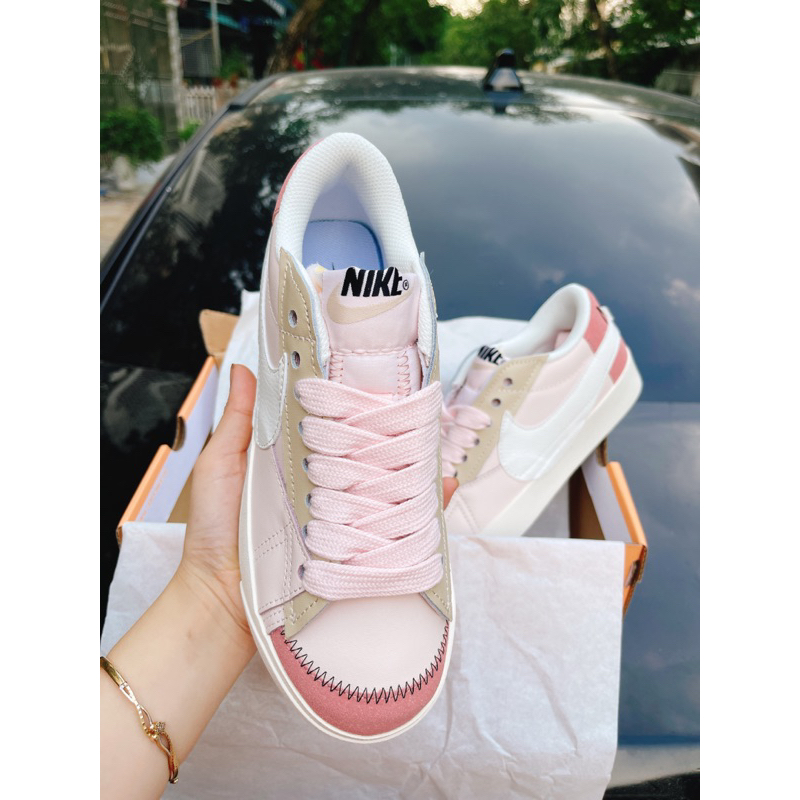 Giày Sneaker Blazer Blz Jumbo|Blazer Jumbo Hồng Giày blaze jumbo trắng hồng nữ mẫu mới