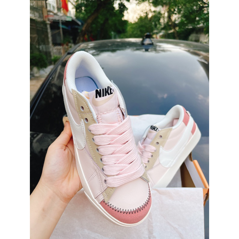 Giày Sneaker Blazer Blz Jumbo|Blazer Jumbo Hồng Giày blaze jumbo trắng hồng nữ mẫu mới
