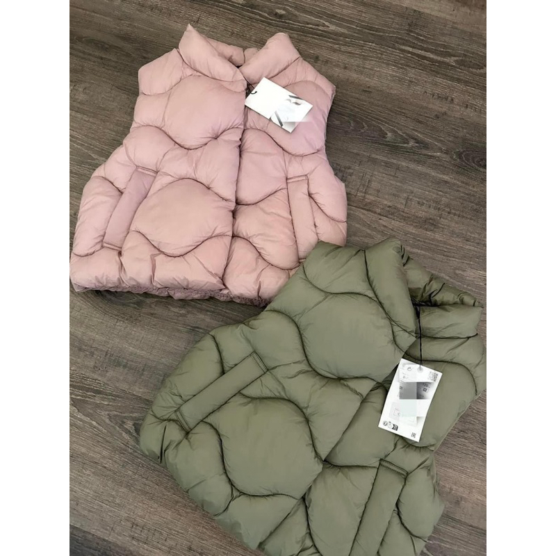 Áo gile phao siêu nhẹ cúc bấm 2 màu