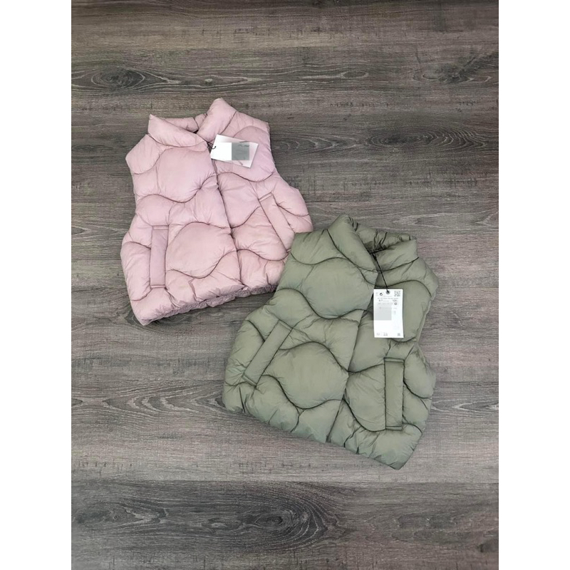 Áo gile phao siêu nhẹ cúc bấm 2 màu