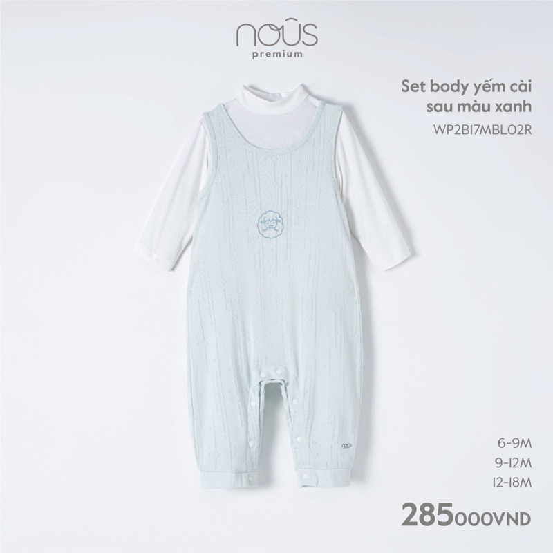 Nous- Bộ Body dài tay cho bé từ 0-12 tháng