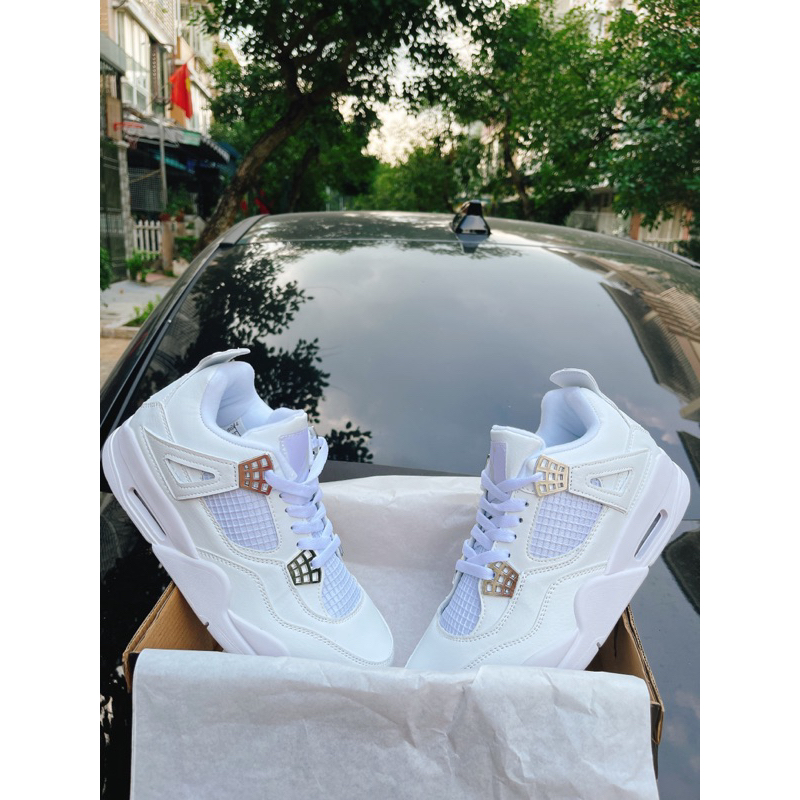 GIÀY THỂ THAO JD4 TRẮNG FULL, JD 4 FULL WHITE BẢNCAO CẤP NAM NỮ
