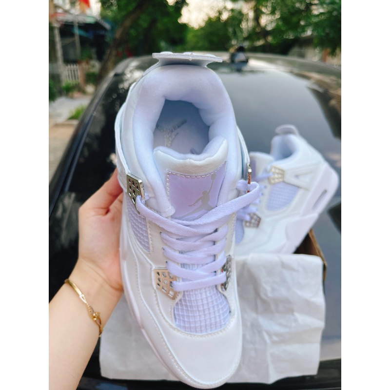 GIÀY THỂ THAO JD4 TRẮNG FULL, JD 4 FULL WHITE BẢNCAO CẤP NAM NỮ