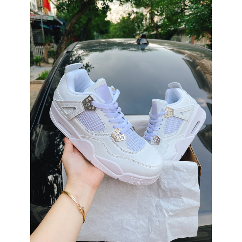 GIÀY THỂ THAO JD4 TRẮNG FULL, JD 4 FULL WHITE BẢNCAO CẤP NAM NỮ