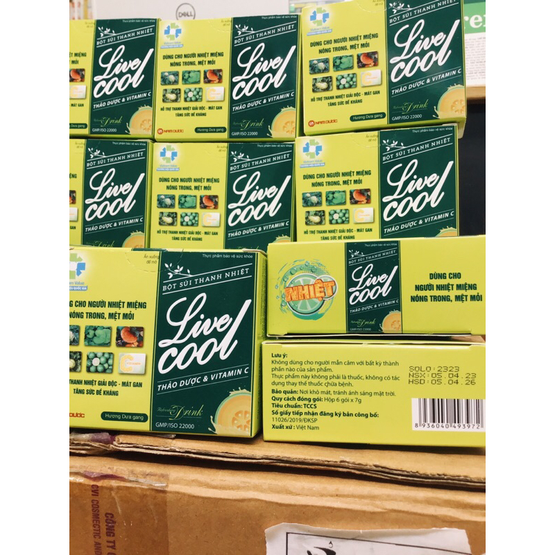 Bột sủi thanh nhiệt hương dưa gang Live cool