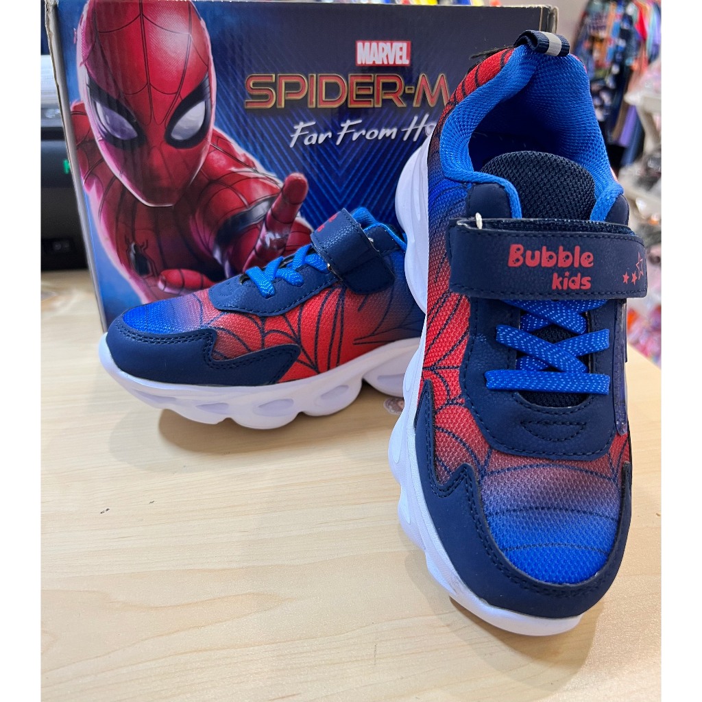 Các mẫu giày sneaker thể thao Spiderman, Captain hàng xuất có đèn nháy dành cho bé trai.