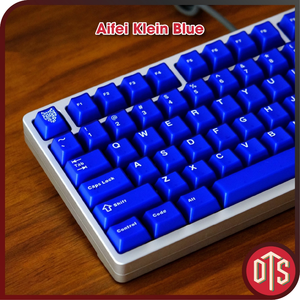Keycap Aifei Klein Blue Semi-transparent | ABS double-shot | Cherry profile | DoubleT DTS