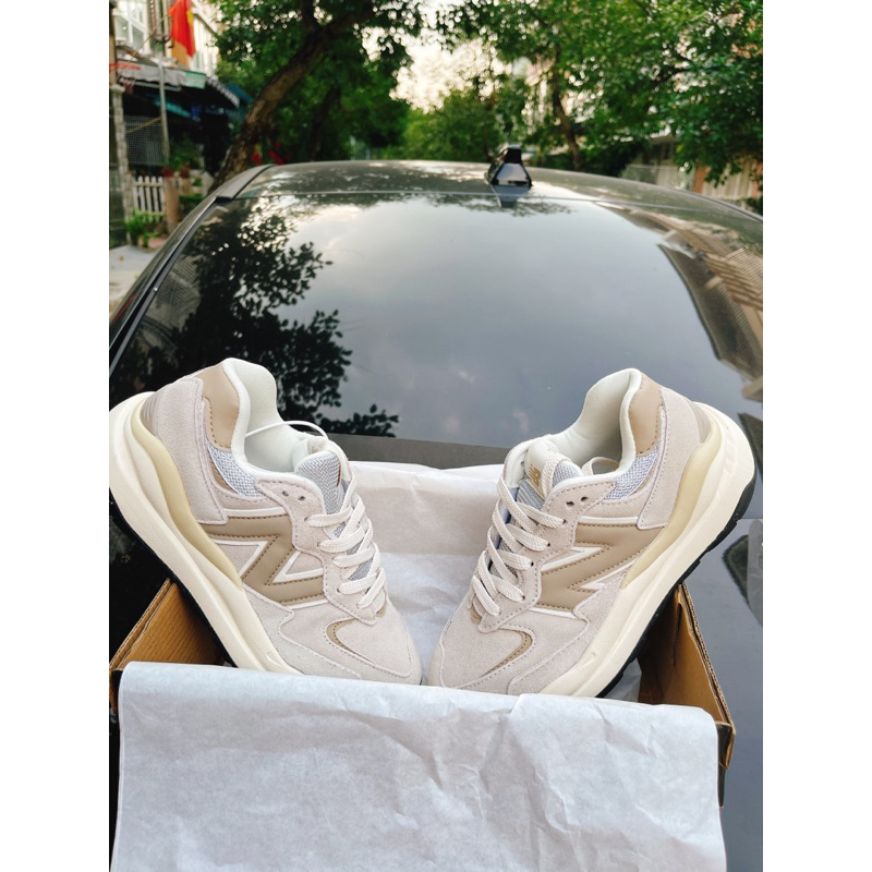 GIÀY NB 5740 KEM NÂU, NB 57/40 NÂU MẪU MỚI NAM NỮ ẢNH THẬT+FULLBOX+FREESHIP