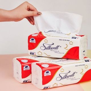 Giấy lau tay Silkwell 100 tờ gấp 2