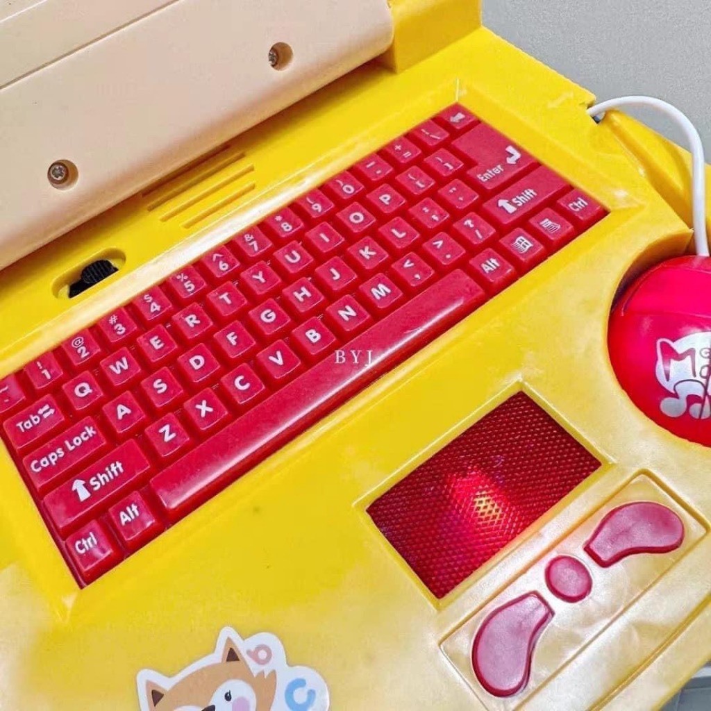 Laptop đồ chơi cho bé, máy tính phát nhạc, chạy hình ảnh cho bé tập làm quen
