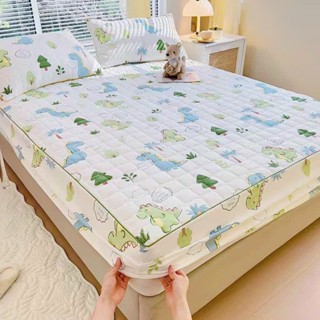 (Đệm 20cm)Bộ ga gối trần bông vải cotton đũi đậu nành set 3 món ga gối trần bông cotton đũi bo chun bọc đệm