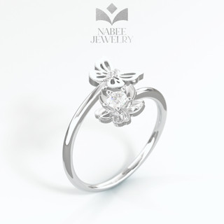 Nhẫn bạc nữ freesize Nabee Jewelry , phụ kiện trang sức kiểu bướm đẹp xinh xắn - Muse Ring