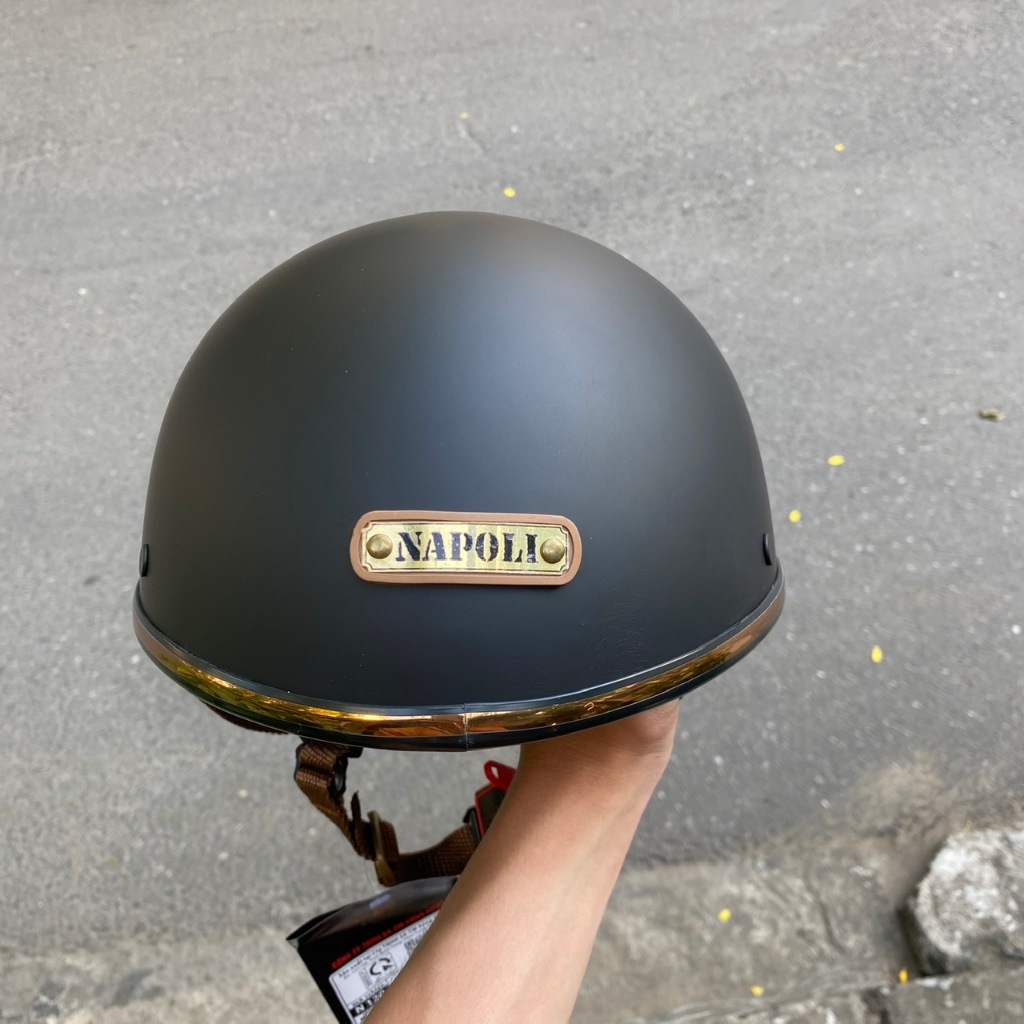 Mũ bảo hiểm 1/2 đầu Napoli Đua ngựa Gangster nón bảo hiểm nửa đầu chính hãng