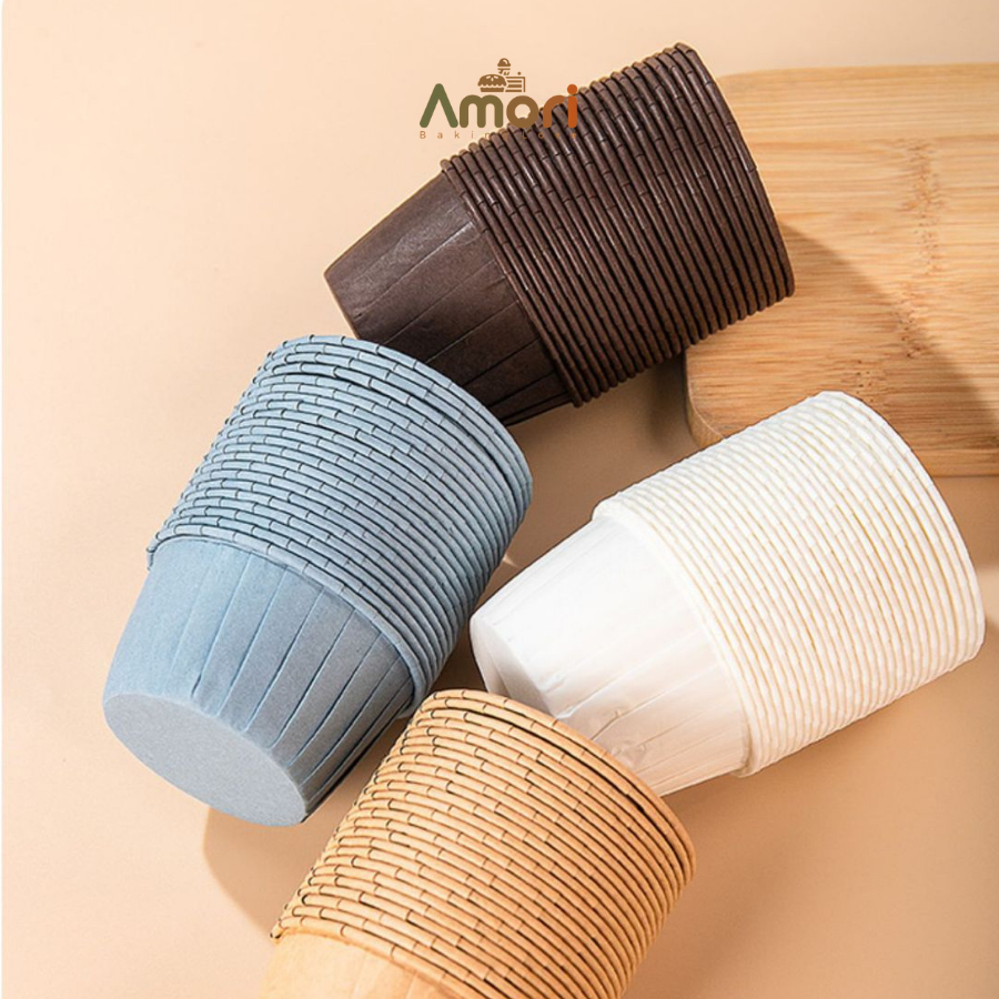 Set 50 Khuôn Giấy Làm Bánh Cupcake, Muffin Tiện Dụng KB07