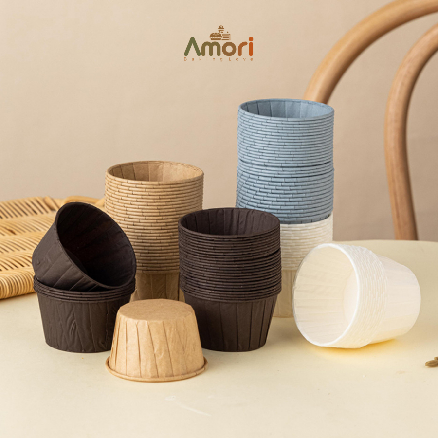 Set 50 Khuôn Giấy Làm Bánh Cupcake, Muffin Tiện Dụng KB07