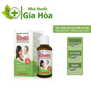 Tinh dầu tràm khuynh diệp Ích Nhi phòng cảm, ho, nghẹt, sổ mũi, đau đầu, côn trùng, muỗi đốt, an toàn trẻ sơ sinh