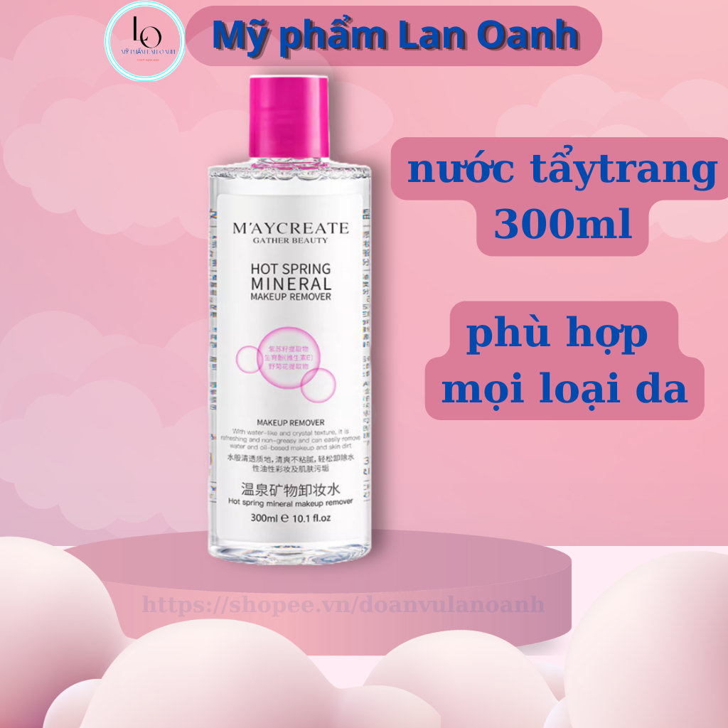 Nước tẩy trang Maycreate 300ml dành cho mọi loại da