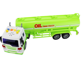 Mô hình xe container đầu kéo chở hàng đồ chơi trẻ em - Xe có âm thanh và đèn chạy đẩy trớn bằng bánh đà tỉ lệ 1:16