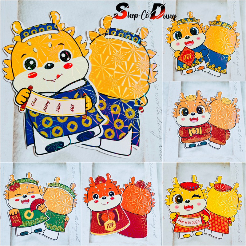 1 BAO LÌ XÌ CHIBI ngộ nghĩnh đủ mẫu GIẤY BÓNG & LỤA DÀY, bao lì xì 2024